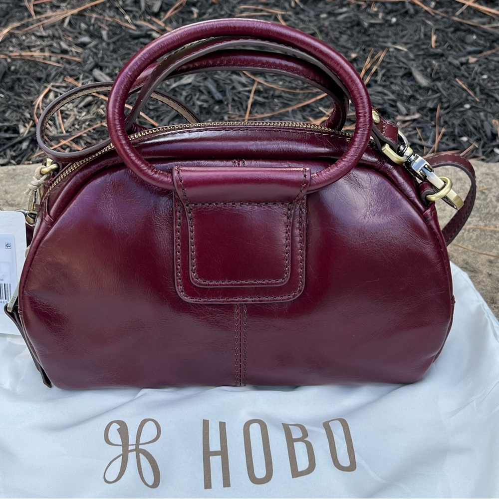 NWT New Hobo Shelia Small Satchel Merlot Leather Retired Rare